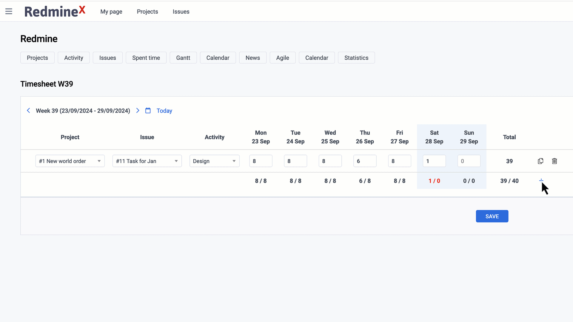 Redmine Timesheet